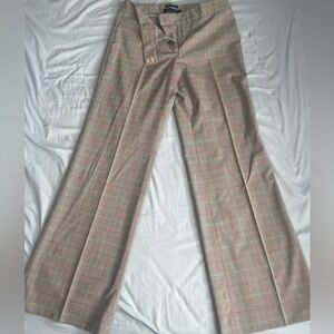 Anne Klein Checkered Tan Pants
